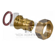 Переходник 1023018 Q&E с накидной гайкой латунь 25x1" НГ (Упонор)