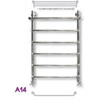 Полотенцесушитель водяной ЭРАТО А14 ВП 800x400, с верхней полкой (Erato)
