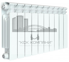 Радиатор биметаллический Base 350 x10, боковое подключение 
