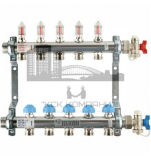Распределительный коллектор  HKV-D на 5 контуров нержавеющая сталь 12080511002 