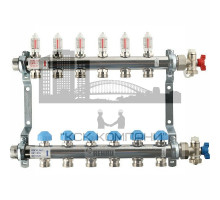 Распределительный коллектор  HKV-D на 6 контуров нержавеющая сталь 12080611002 