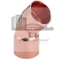 Угольник двухраструбный 45° 100483 медный под пайку 15 (Виега)