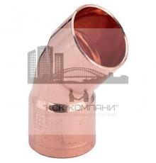 Угольник двухраструбный 45° 100483 медный под пайку 15 (Виега)