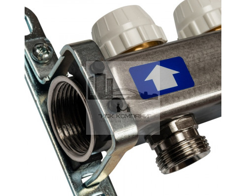 Коллектор из нержавеющей стали с расходомерами на 8 контуров SMS 0917 000008