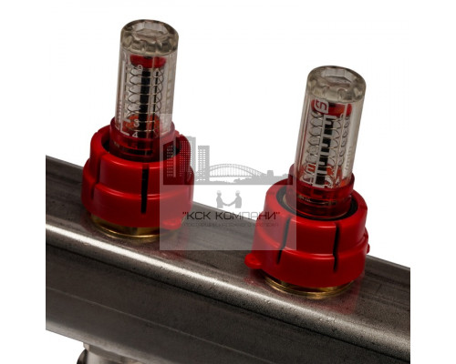 Коллектор из нержавеющей стали с расходомерами на 8 контуров SMS 0917 000008