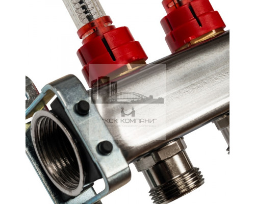 Коллектор из нержавеющей стали с расходомерами на 10 контуров SMS 0917 000010