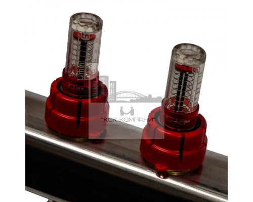 Коллектор из нержавеющей стали с расходомерами на 10 контуров SMS 0917 000010