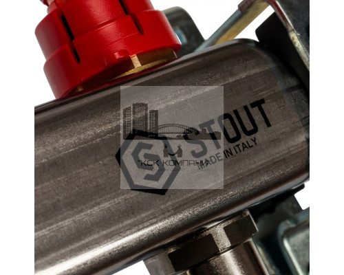 Коллектор из нержавеющей стали с расходомерами на 10 контуров SMS 0917 000010