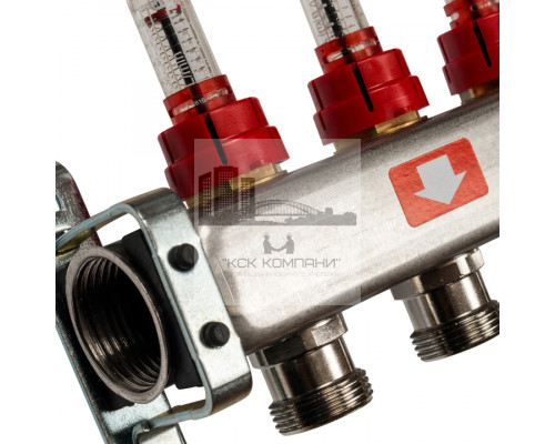 Коллектор из нержавеющей стали с расходомерами на 12 контуров SMS 0917 000012