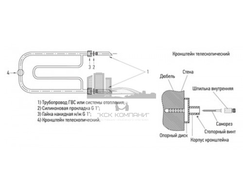 Водяной полотенцесушитель Сунержа Гусли 320x650 00-0009-3265 (Sunerzha)