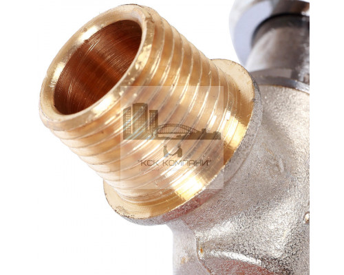 Кран шаровой с накидной гайкой угловой НР 1/2x1/2 с накидной гайкой, ручка бабочка