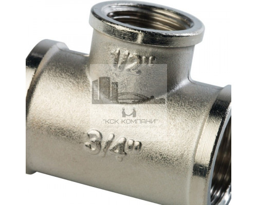 Тройник переxодной внутренняя / внутренняя 3/4x1/2x3/4, никелированный