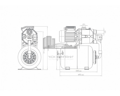 Насосная станция ДЖАМБО 70/50 П-24, с гидроаккумулятором (Dzhileks)