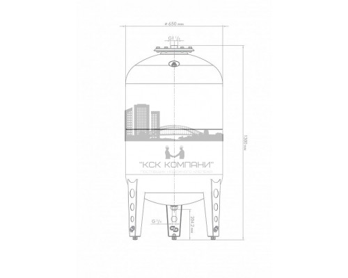 Вертикальный расширительный бак В 300, 7793 (Jeelex)