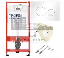 Инсталляция ТЕСЕ K400600 4 в 1 с панелью смыва, белый для установки подвесного унитаза (Теце)