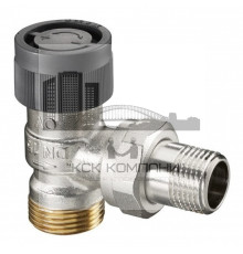 Клапан (вентиль) термостатический угловой 1/2" с наружной резьбой со стороны трубопровода 3/4" (1181097)