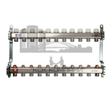 Коллектор из нержавеющей стали без расходомеров на 11 контуров SMS 0922 000011 