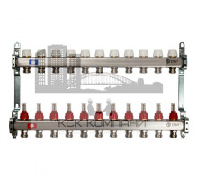 Коллектор из нержавеющей стали с расходомерами на 11 контуров SMS 0917 000011 