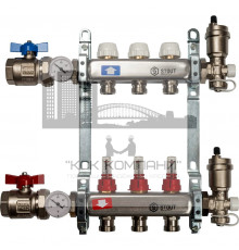 Коллектор из нержавеющей стали с расходомерами на 3 контура SMS 0917 000003 