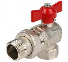 Кран шаровой угловой со сгоном (бабочка) 3/4