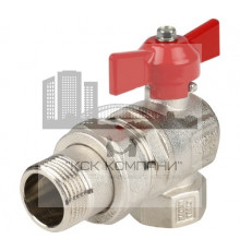 Кран шаровой угловой со сгоном (бабочка) 3/4