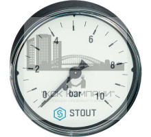 Манометр аксиальный 50 мм 10 бар 1/4 