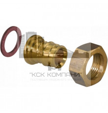 Переходник 1023016 Q&E с накидной гайкой латунь 20x3/4" НГ (Упонор)