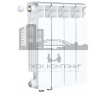 Радиатор биметаллический Base VENTIL 350 x4, нижнее левое/правое подключение 