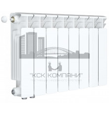 Радиатор биметаллический Base VENTIL 350 x8, нижнее левое/правое подключение 