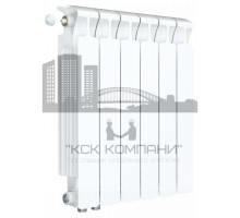 Радиатор биметаллический Monolit Ventil 500 x6, нижнее левое/правое подключение 