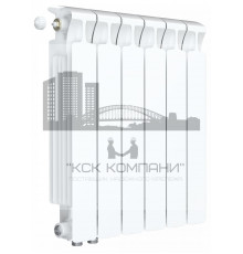 Радиатор биметаллический Monolit Ventil 500 x6, нижнее левое/правое подключение 