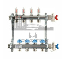 Распределительный коллектор  HKV-D на 4 контура нержавеющая сталь 12080411002 