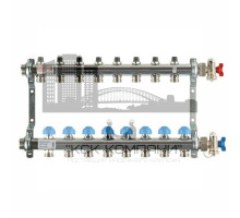 Распределительный коллектор  HKV на 8 контуров нержавеющая сталь 12180811001 