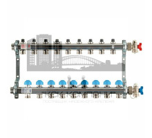 Распределительный коллектор  HKV на 9 контуров нержавеющая сталь 12180911001 