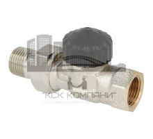 Термостатический клапан DN15, 1/2" проходной бронза никелированная