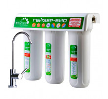 Трехступенчатый фильтр Гейзер Био 321 с белым корпусом для жесткой воды