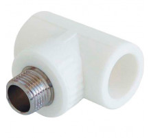 Тройник переходной 20 x 1/2 дюйма, полипропиленовый с наружной резьбой