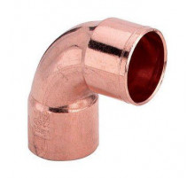 Угольник двухраструбный 109905 90° медный под пайку 54 (Виега)