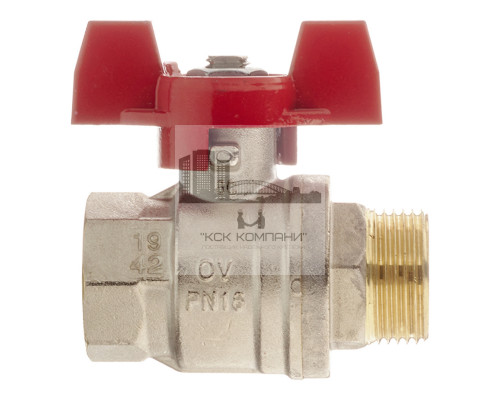 Кран шаровый 1/2 НВ маховик из алюминия