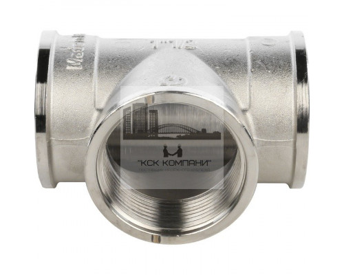 Тройник равнопроходной внутренняя / внутренняя 1 1/2, никелированный