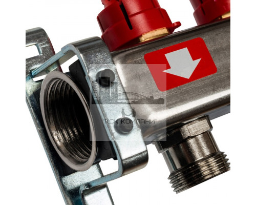 Коллектор из нержавеющей стали с расходомерами на 7 контуров SMS 0917 000007