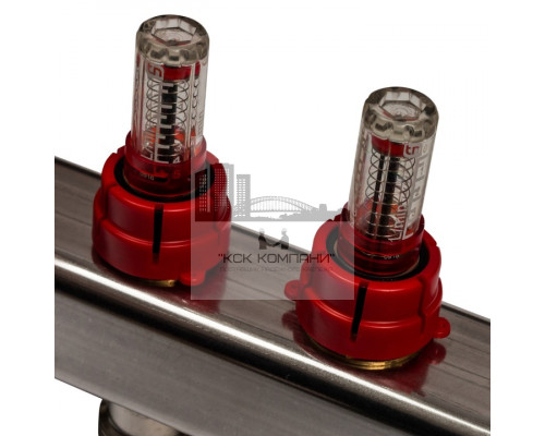 Коллектор из нержавеющей стали с расходомерами на 7 контуров SMS 0917 000007