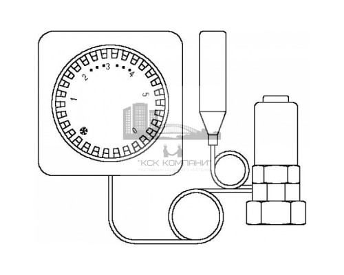 Термостат Uni FH 1012395, с дистанционной настройкой, с нулевой отметкой, капиллярная трубка 1.5 м