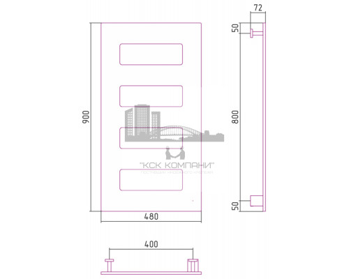 Электрический полотенцесушитель Сунержа Космополит 900х480 70-0860-9048 (Sunerzha)