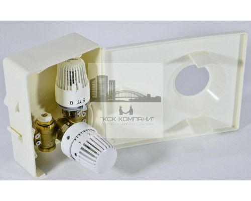 Регулировочный короб TCB-K-RTL01 Zeissler UNIBOX с термостатическим клапаном и ограничителем температуры обратного потока