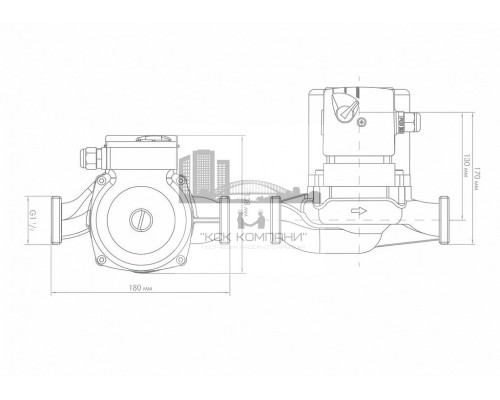 Циркуляционный насос ЦИРКУЛЬ 25/80 (Dzhileks)