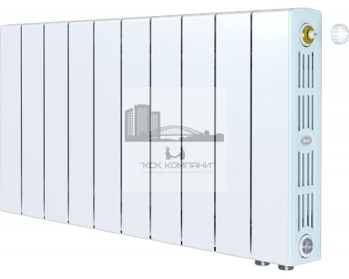 Радиатор биметаллический SUPReMO VENTIL 350 x10, нижнее левое/правое подключение