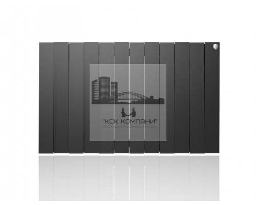 Радиатор биметаллический Pianoforte 500 x12 Noir Sable, боковое подключение
