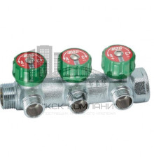 Коллектор  FK 3822 3412TP  регулирующий проходной ВР-НР 3/4"х1/2" с 3 отводами