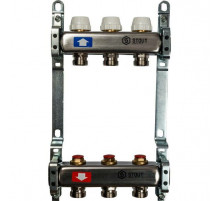 Коллектор из нержавеющей стали без расходомеров на 3 контура SMS 0922 000003 